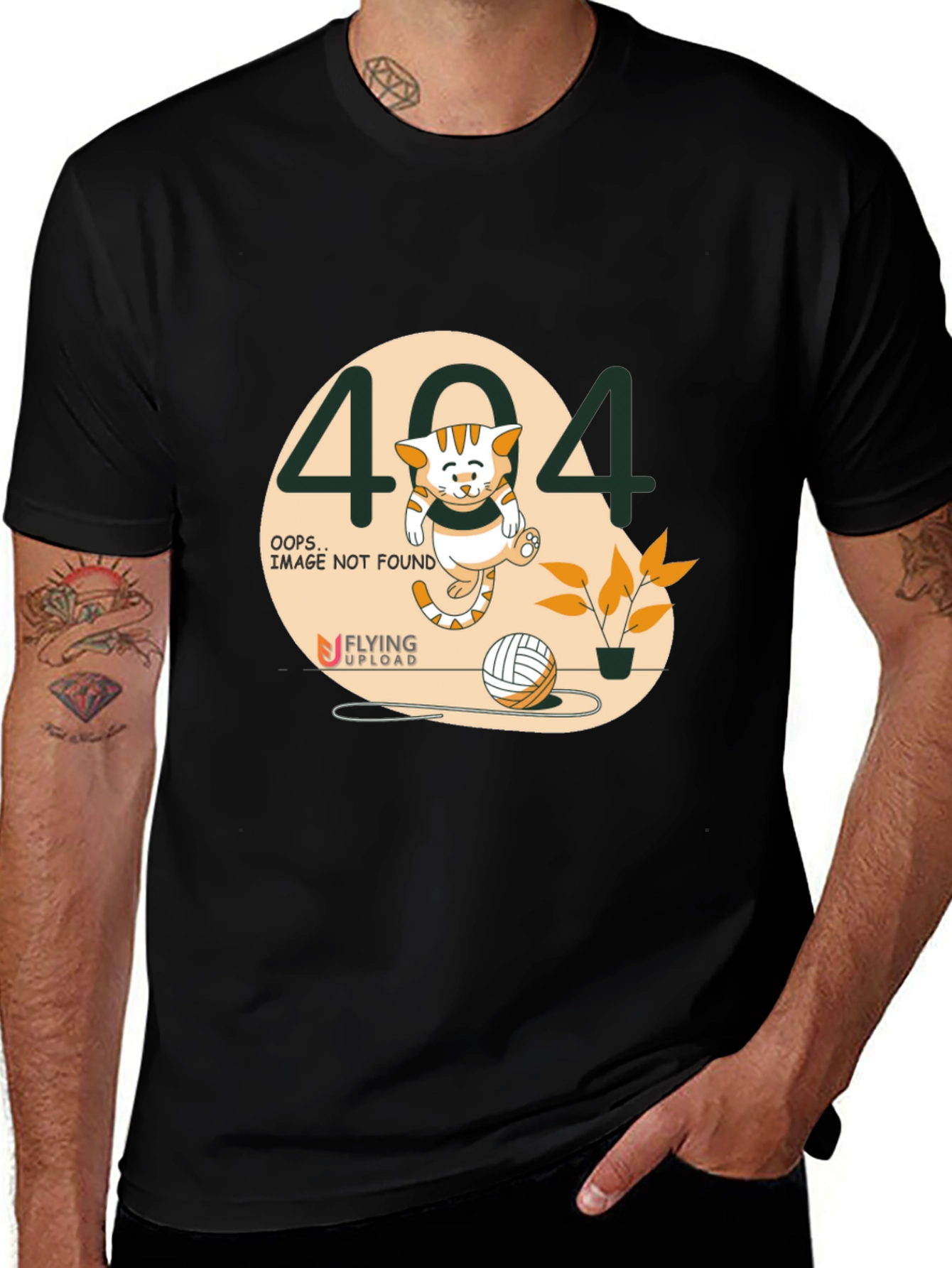 404 Error Cat T-Shirt - Funny Graphic Tee