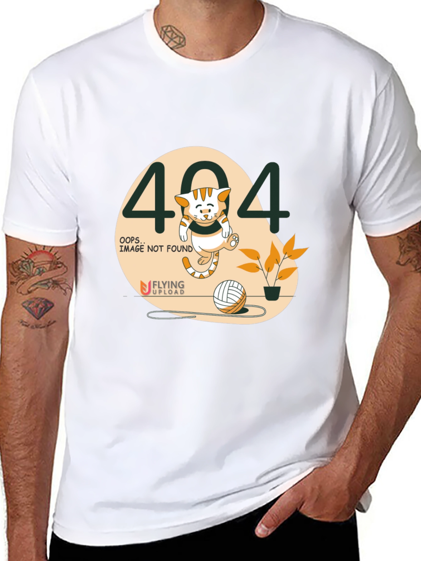 404 Error Cat T-Shirt - Funny Graphic Tee