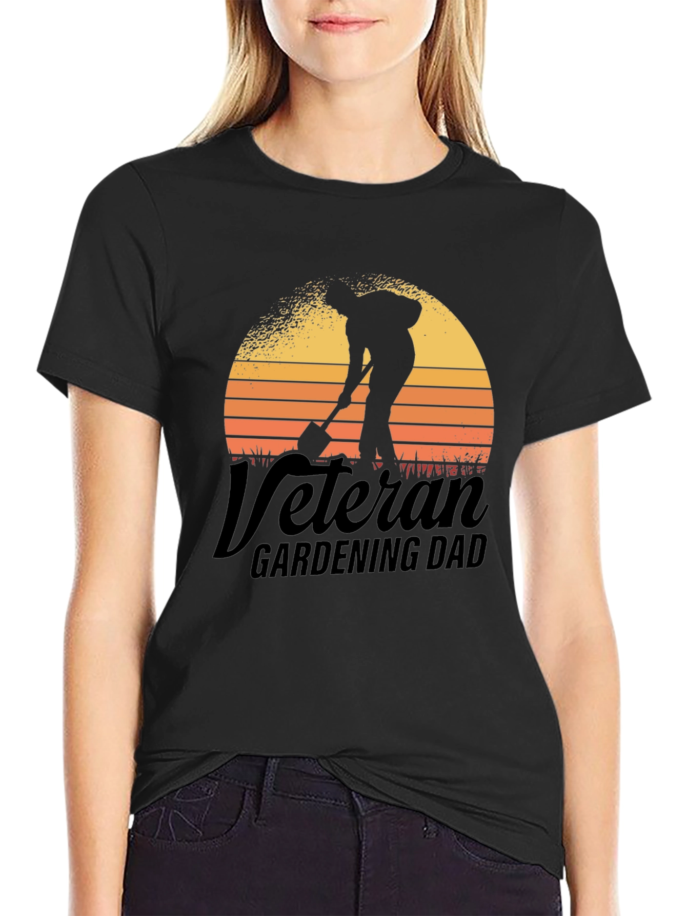 Veteran Gardening Dad T-Shirt - Black