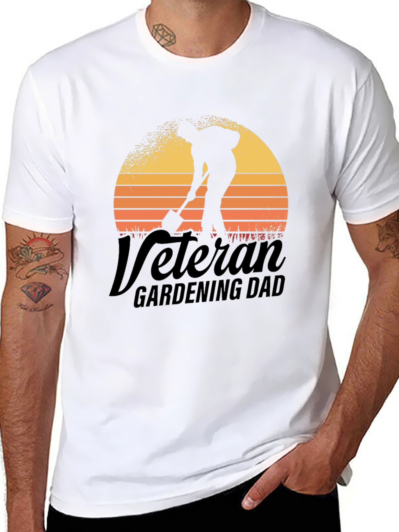 Veteran Gardening Dad T-Shirt - Black