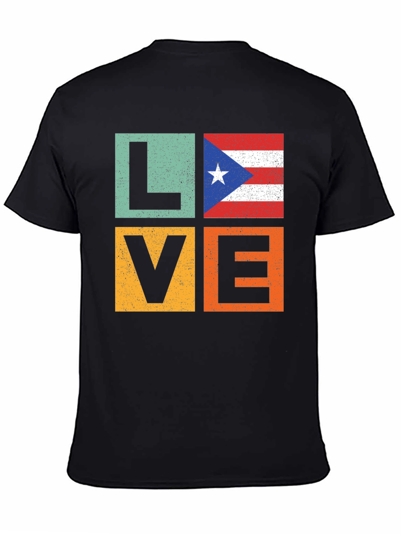 Puerto Rico Love Graphic Tee - Black T-Shirt