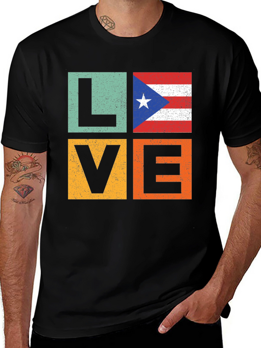 Puerto Rico Love Graphic Tee - Black T-Shirt