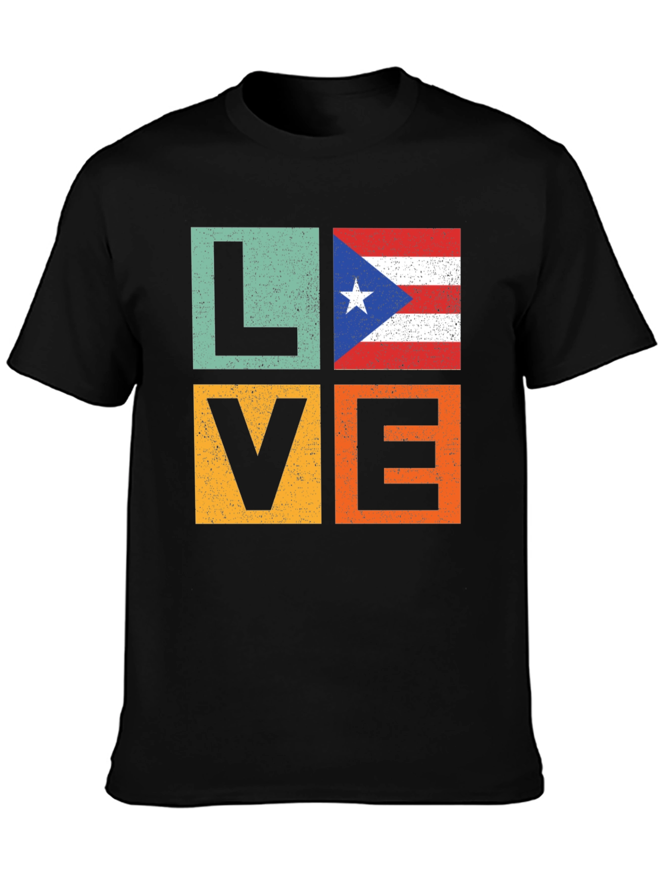 Puerto Rico Love Graphic Tee - Black T-Shirt
