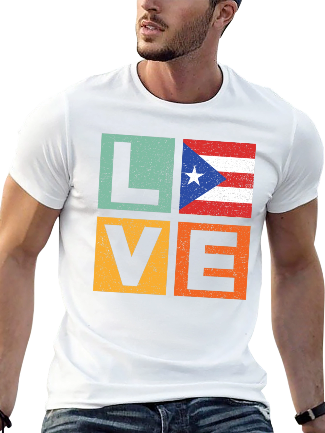 Puerto Rico Love Graphic Tee - Black T-Shirt