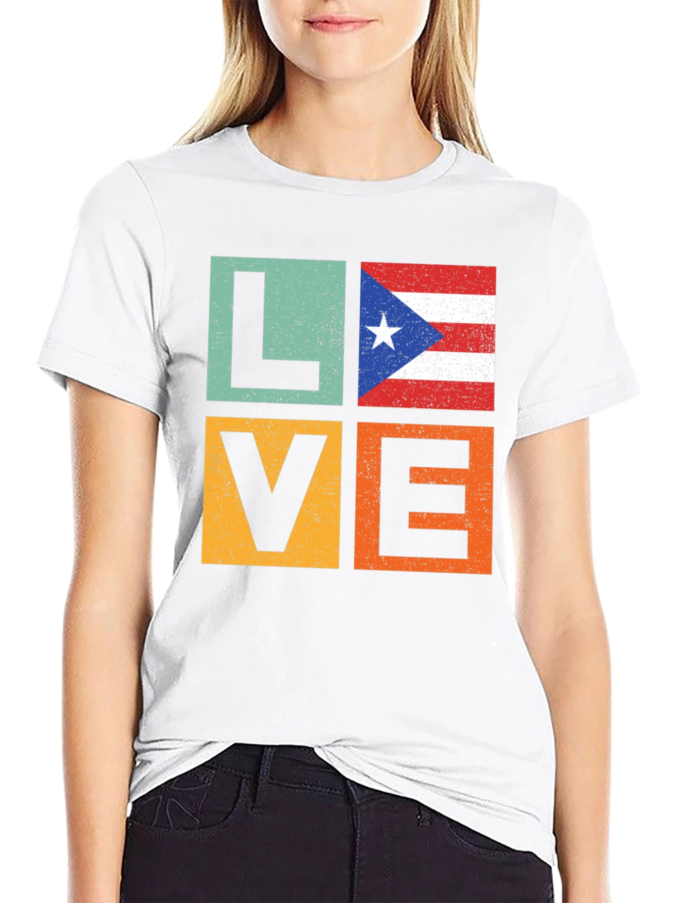 Puerto Rico Love Graphic Tee - Black T-Shirt