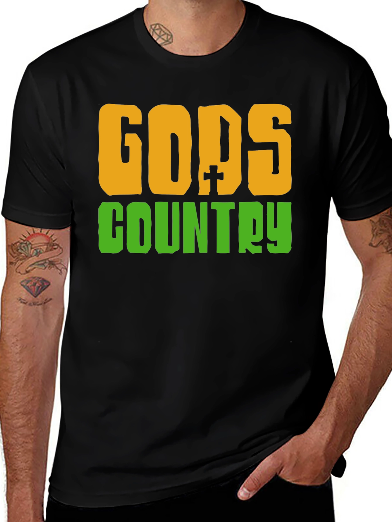 Gods Country Black T-Shirt