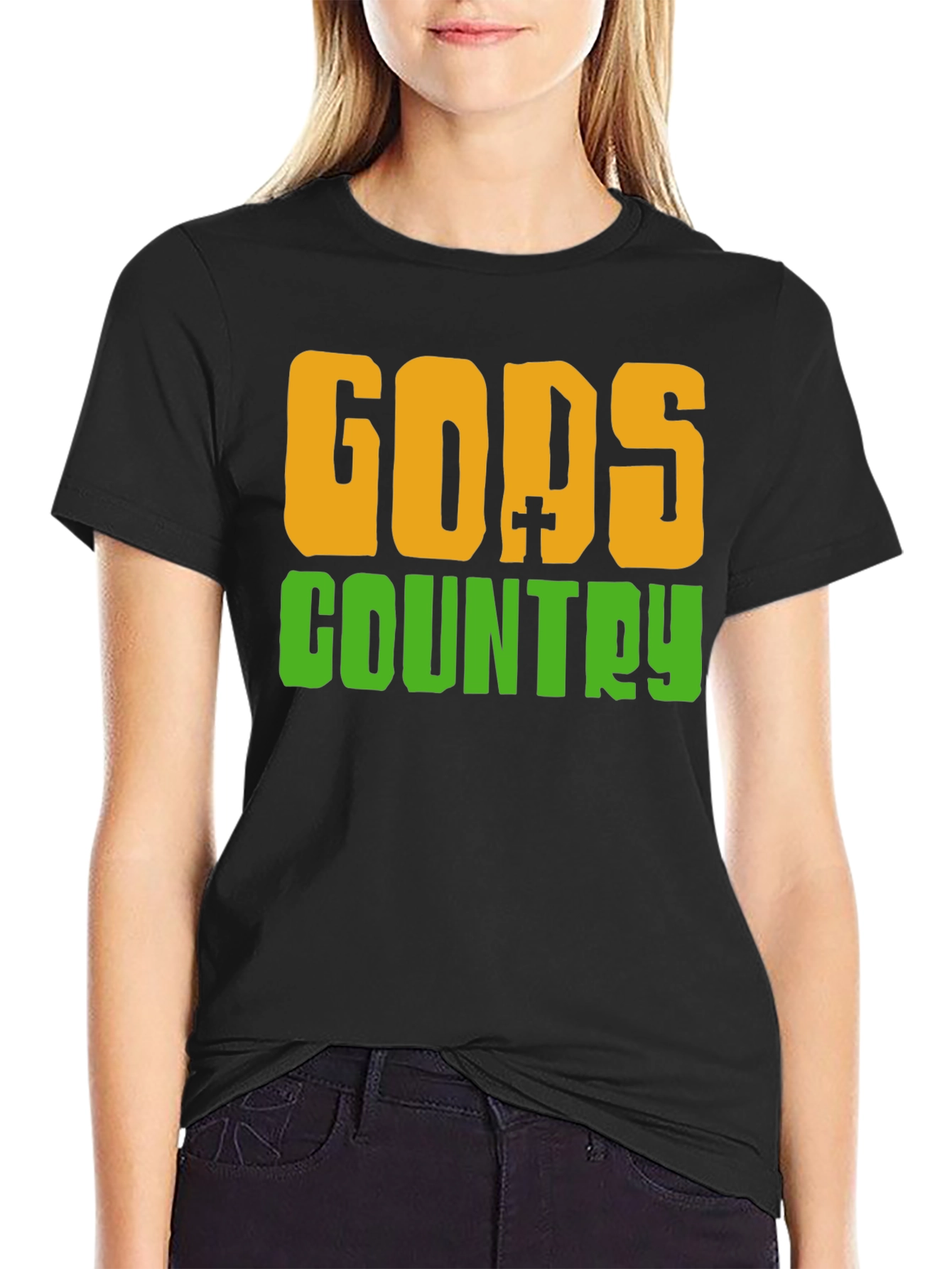 Gods Country Black T-Shirt