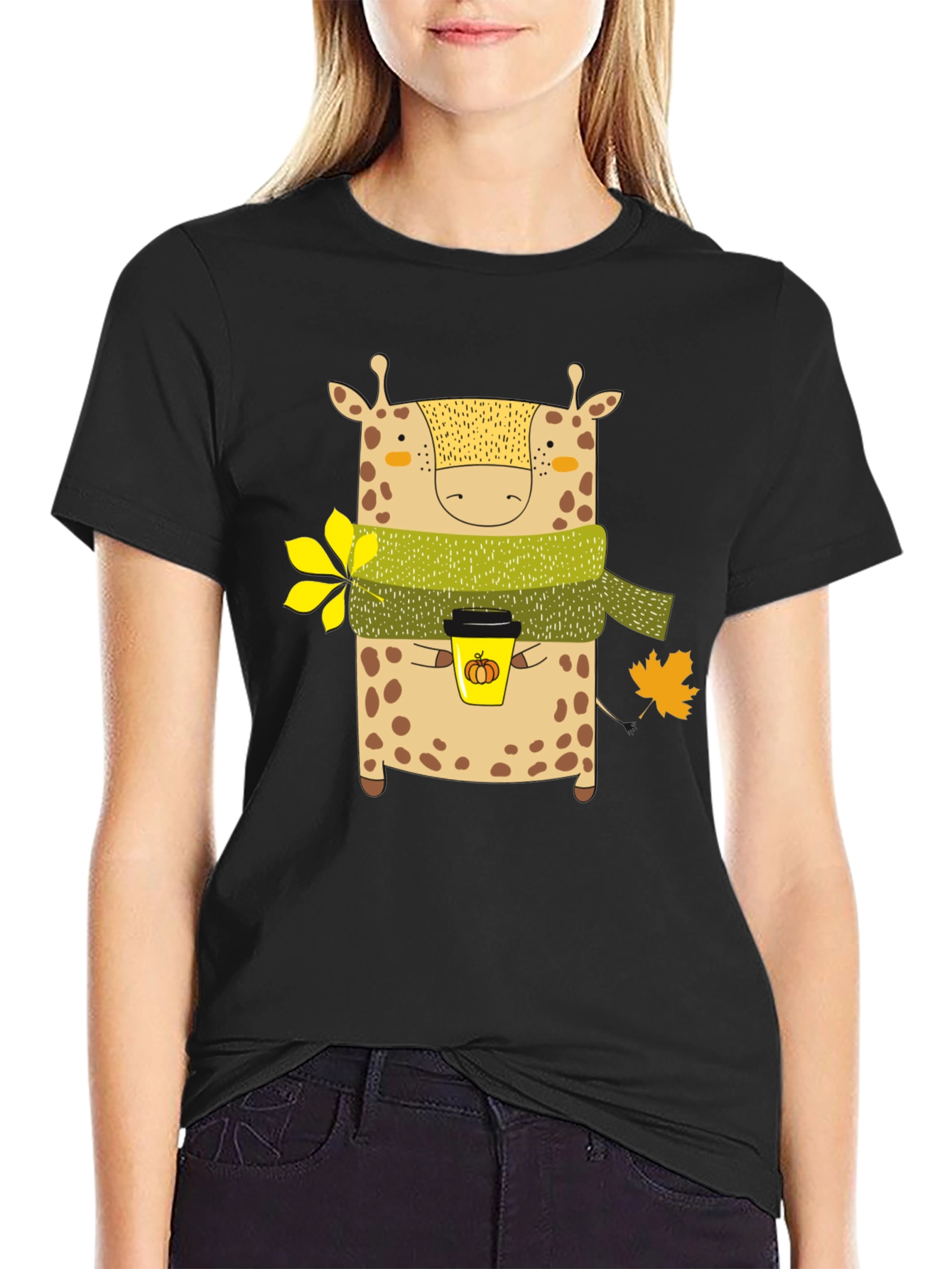 Giraffe Fall Coffee T-Shirt