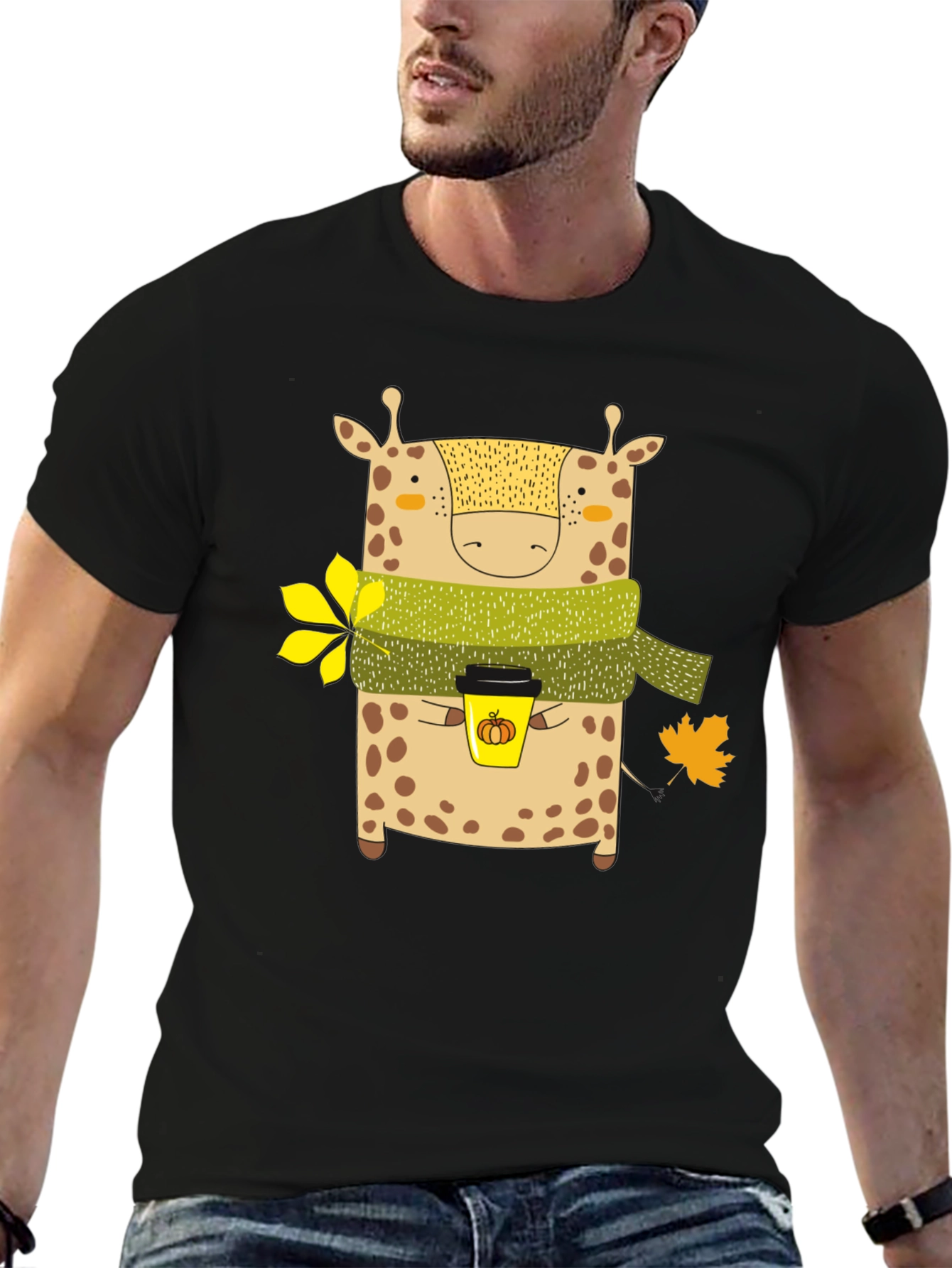 Giraffe Fall Coffee T-Shirt