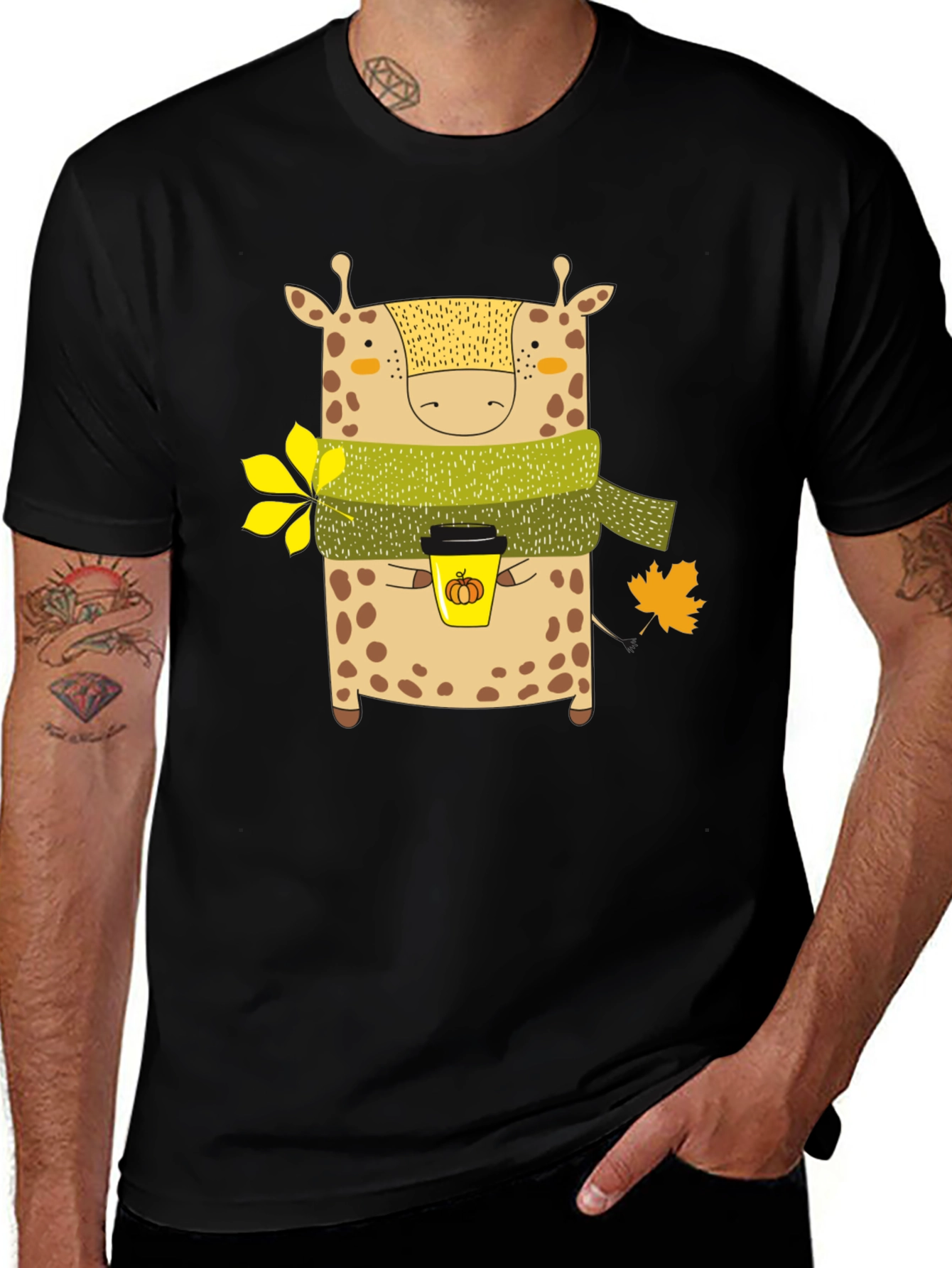 Giraffe Fall Coffee T-Shirt
