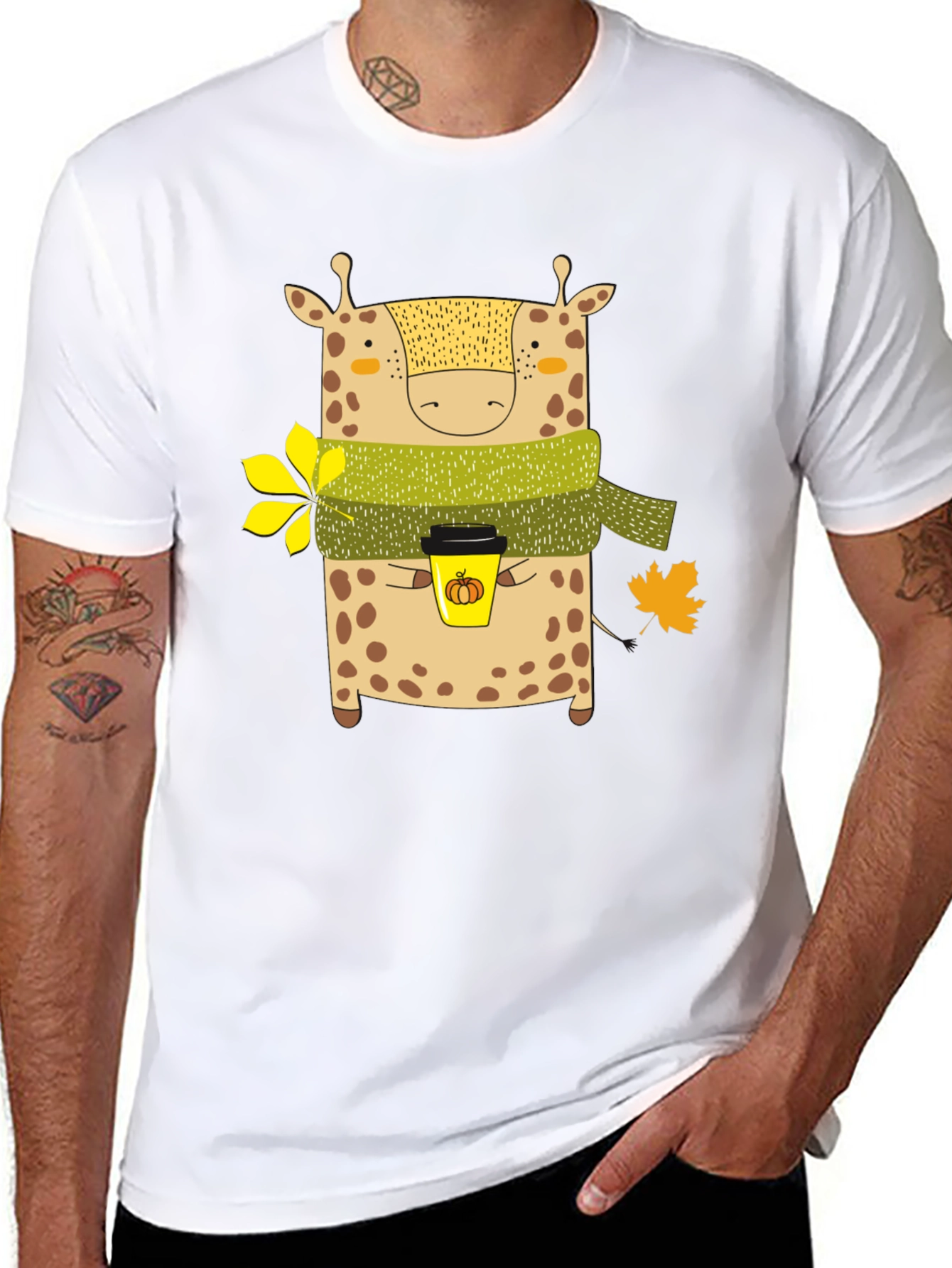 Giraffe Fall Coffee T-Shirt