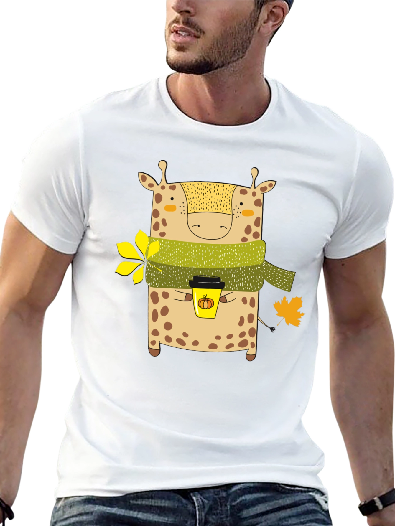 Giraffe Fall Coffee T-Shirt