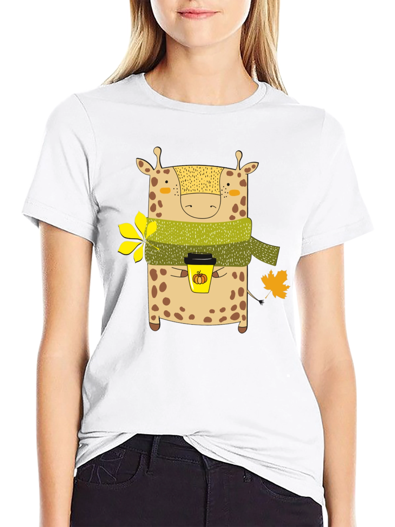 Giraffe Fall Coffee T-Shirt