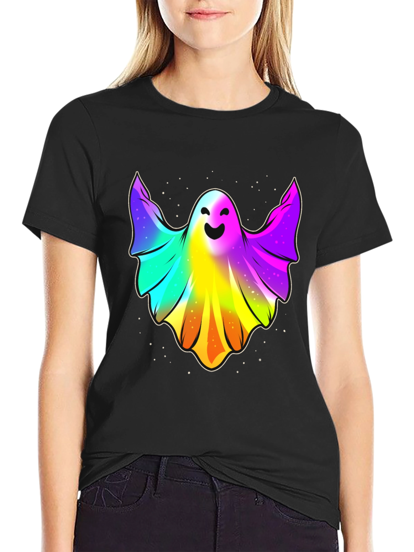 Rainbow Ghost T-Shirt - Halloween Apparel