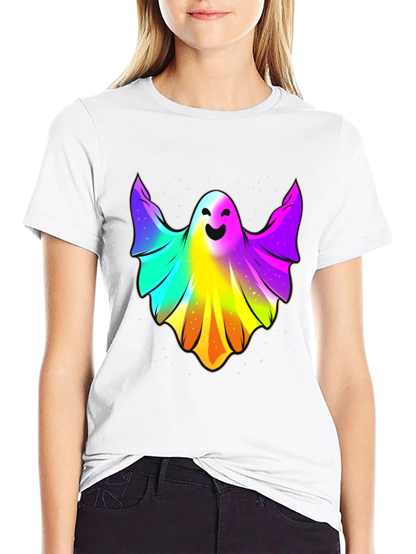 Rainbow Ghost T-Shirt - Halloween Apparel