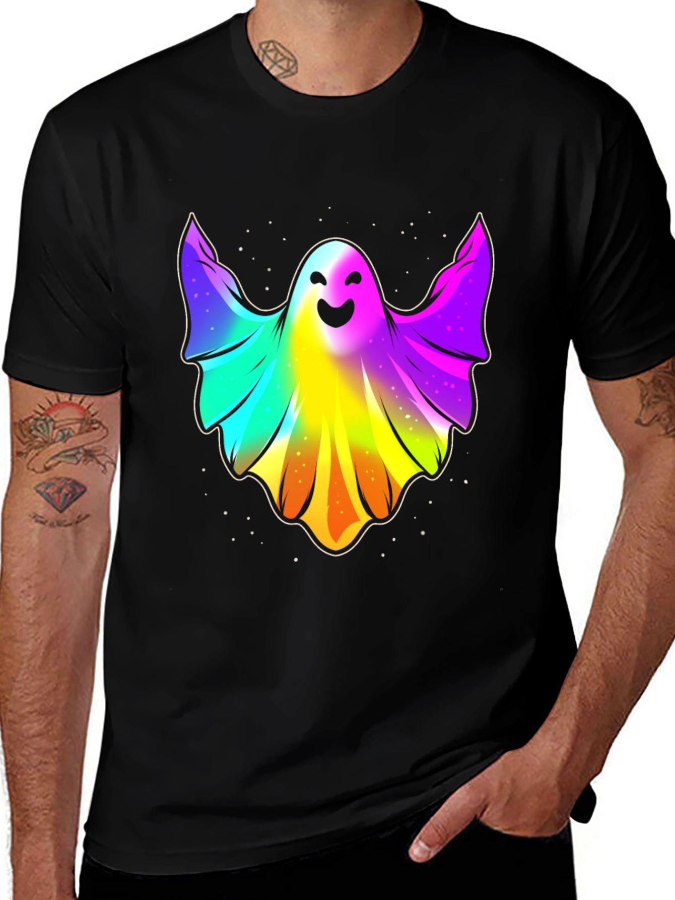 Rainbow Ghost T-Shirt - Halloween Apparel