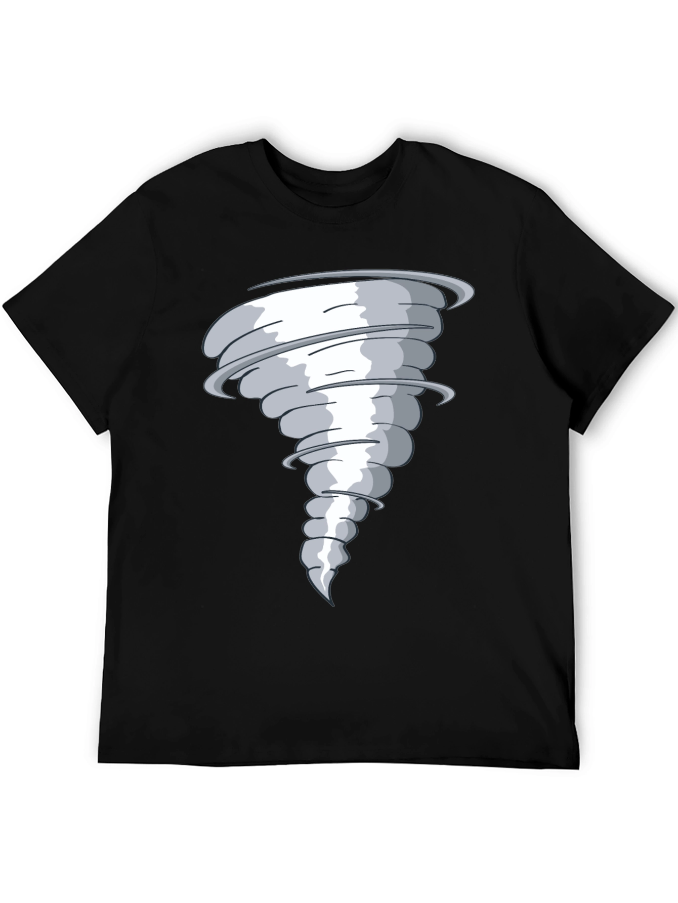 Tornado Graphic Print Black T-Shirt