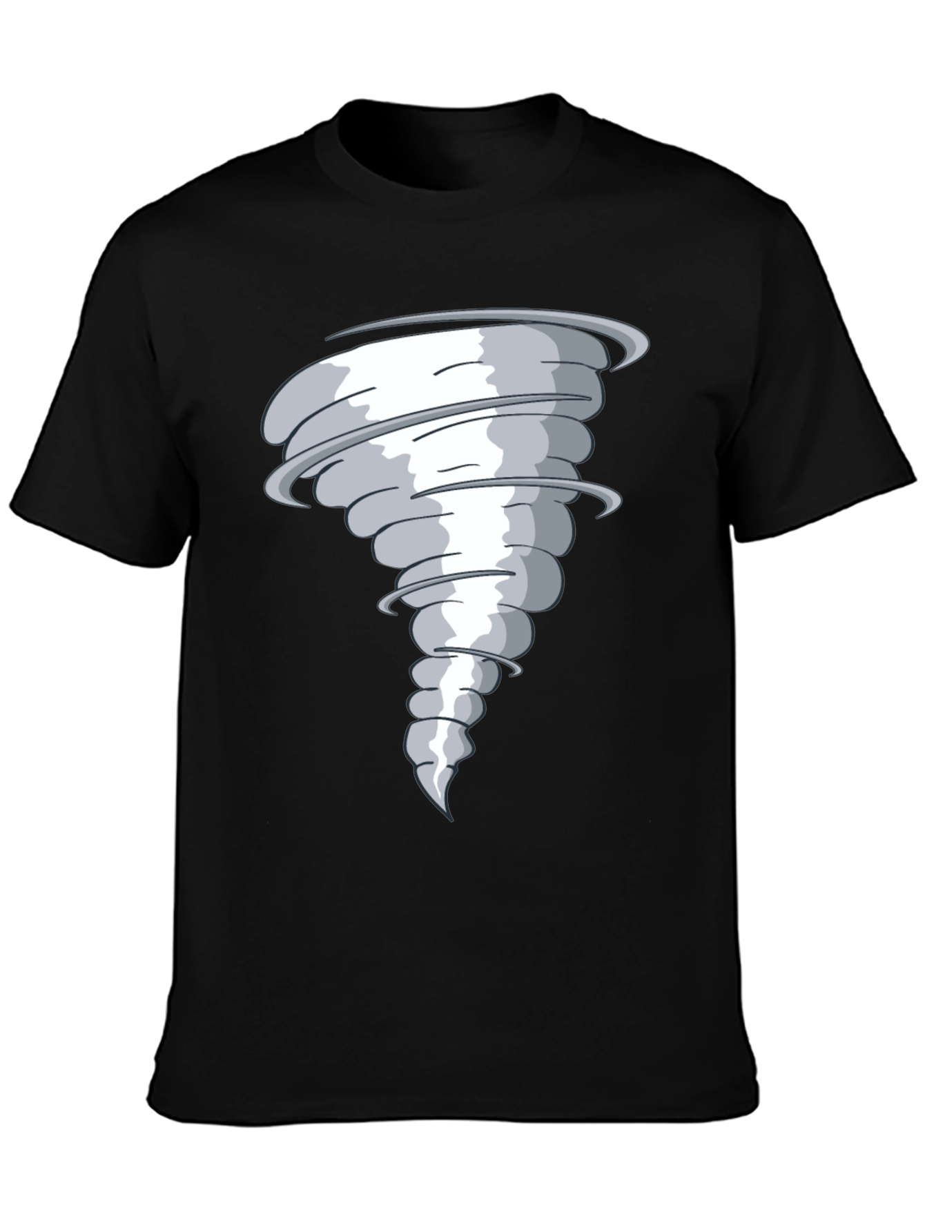 Tornado Graphic Print Black T-Shirt