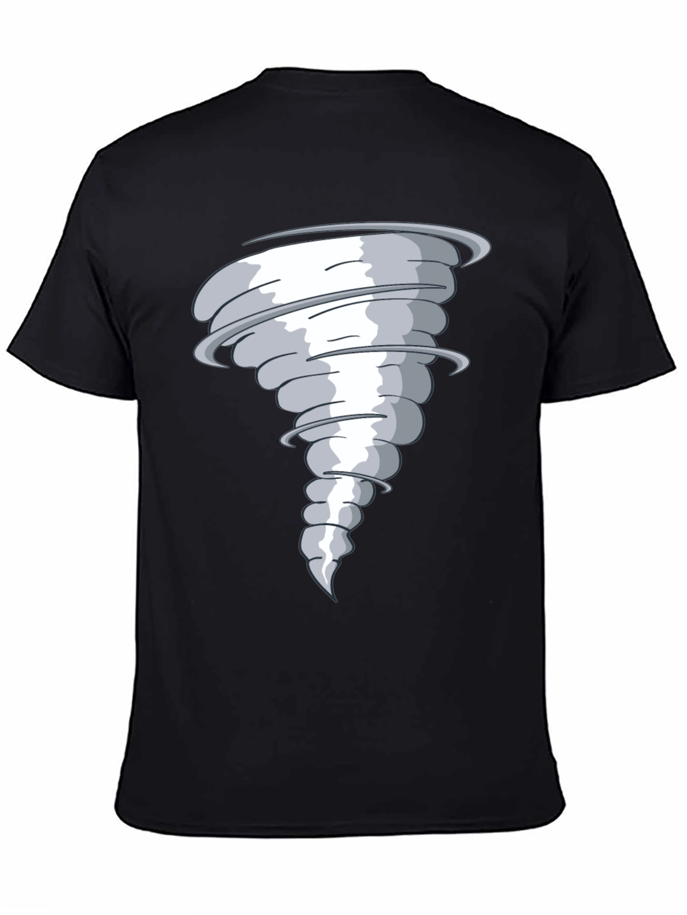 Tornado Graphic Print Black T-Shirt
