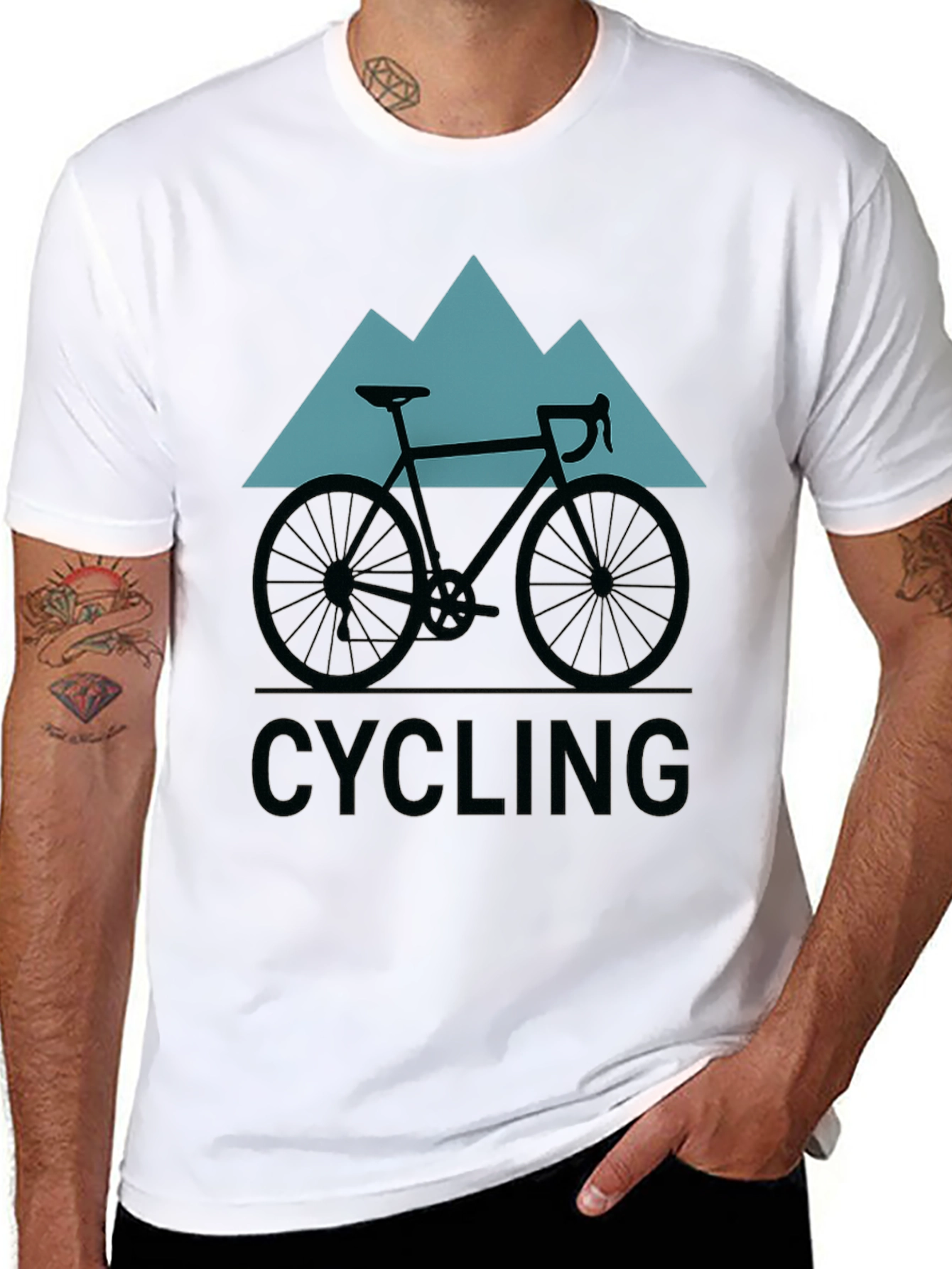 Cycling Mountain Graphic T-Shirt