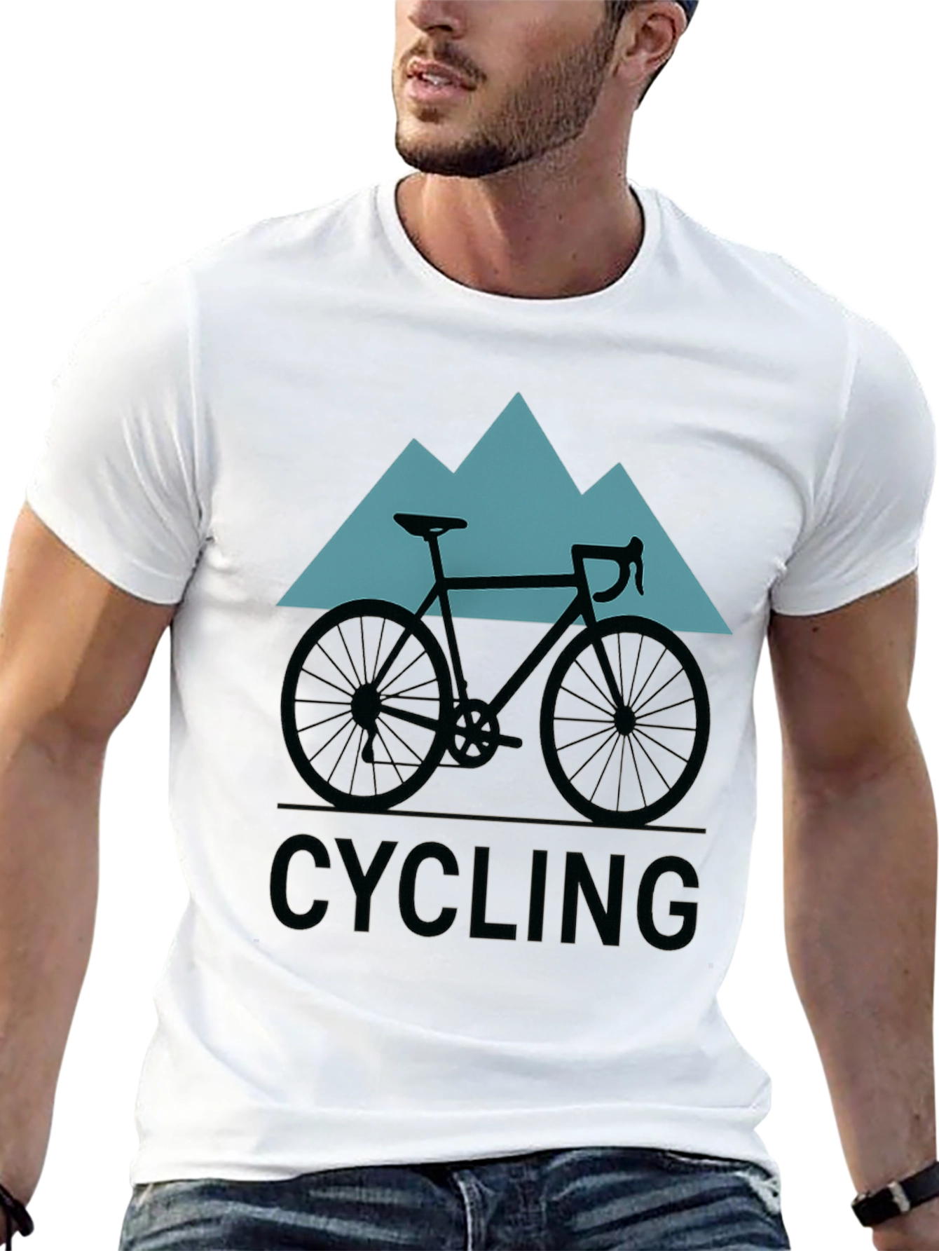 Cycling Mountain Graphic T-Shirt