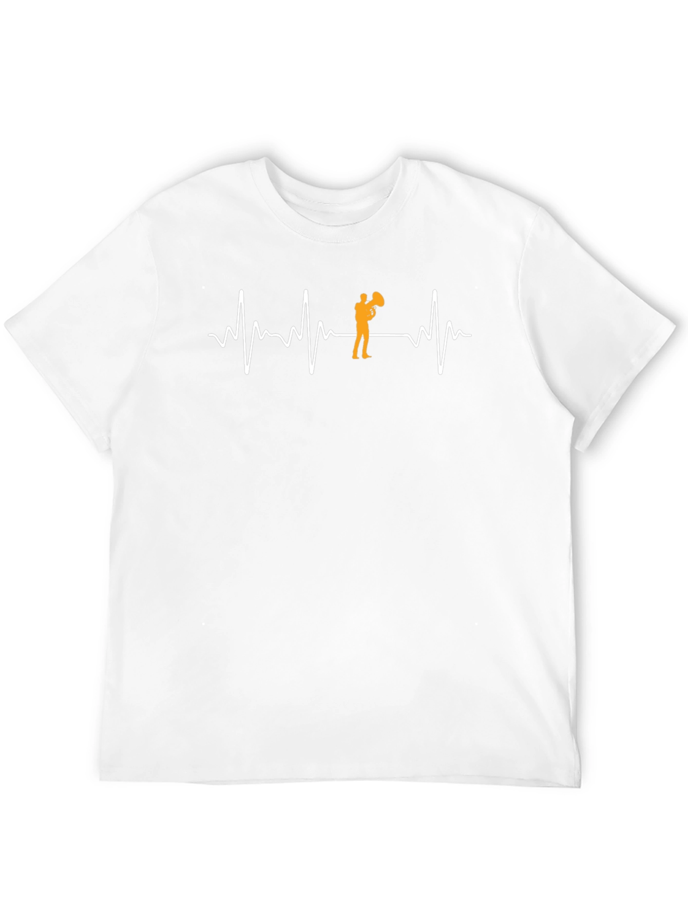 Heartbeat Tuba Player Graphic Tee - Black