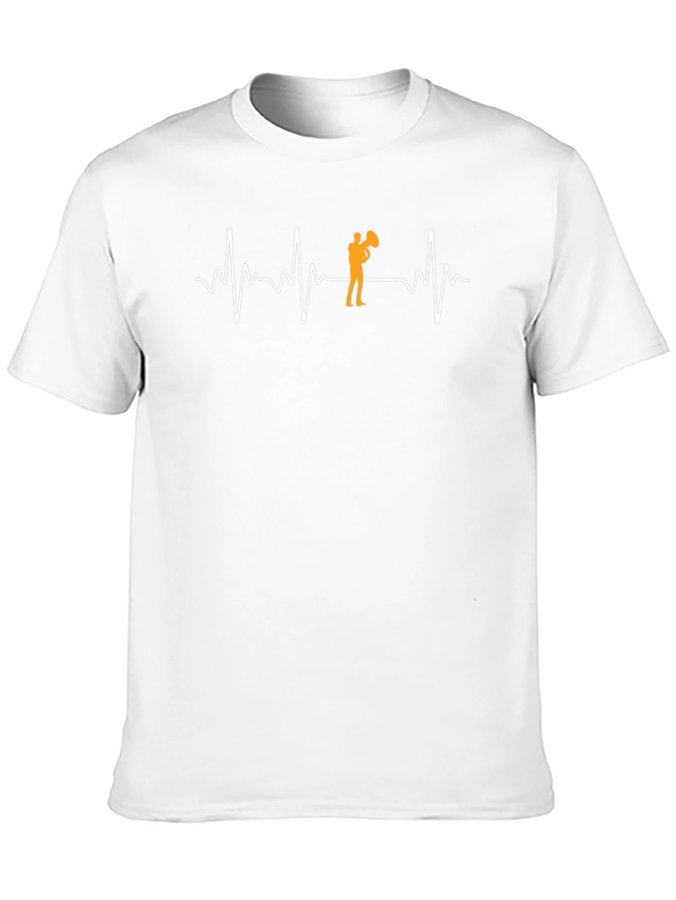 Heartbeat Tuba Player Graphic Tee - Black