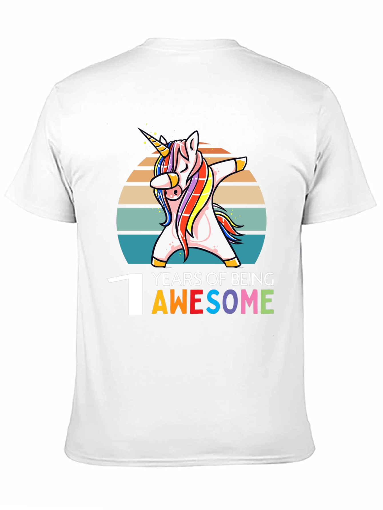 1st Birthday Unicorn Dabbing Awesome T-Shirt