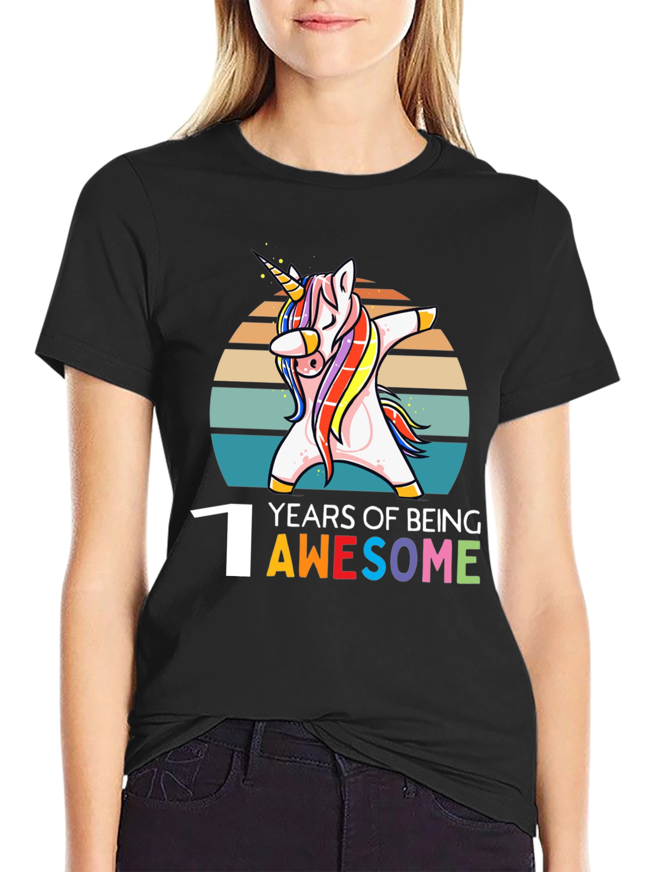 1st Birthday Unicorn Dabbing Awesome T-Shirt