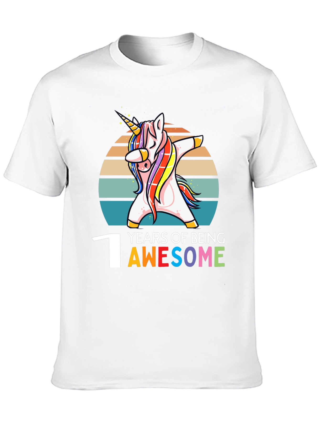 1st Birthday Unicorn Dabbing Awesome T-Shirt