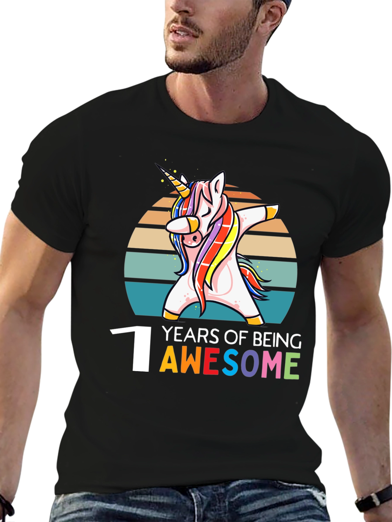 1st Birthday Unicorn Dabbing Awesome T-Shirt