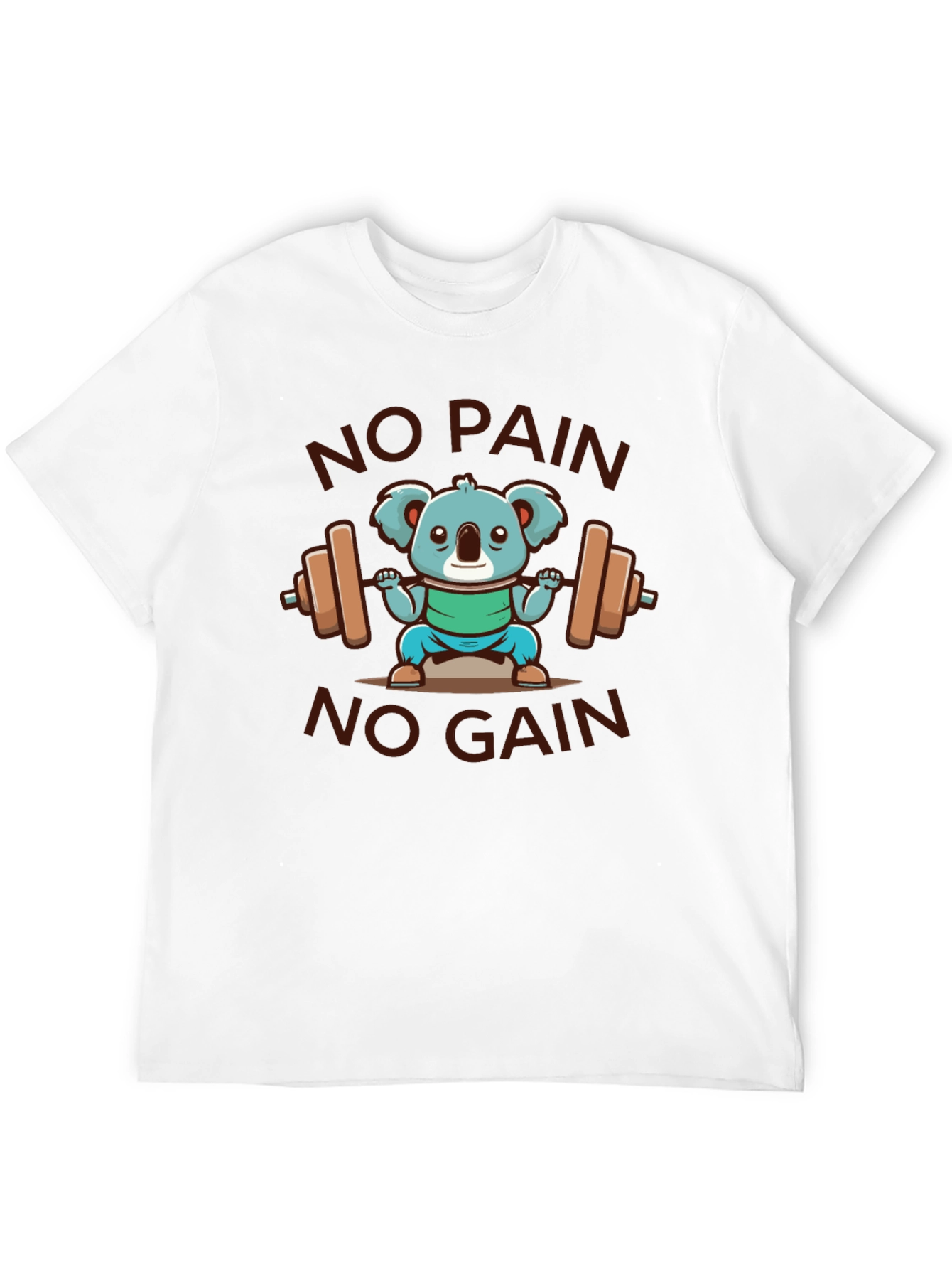 Koala Lifting Weights Graphic T-Shirt