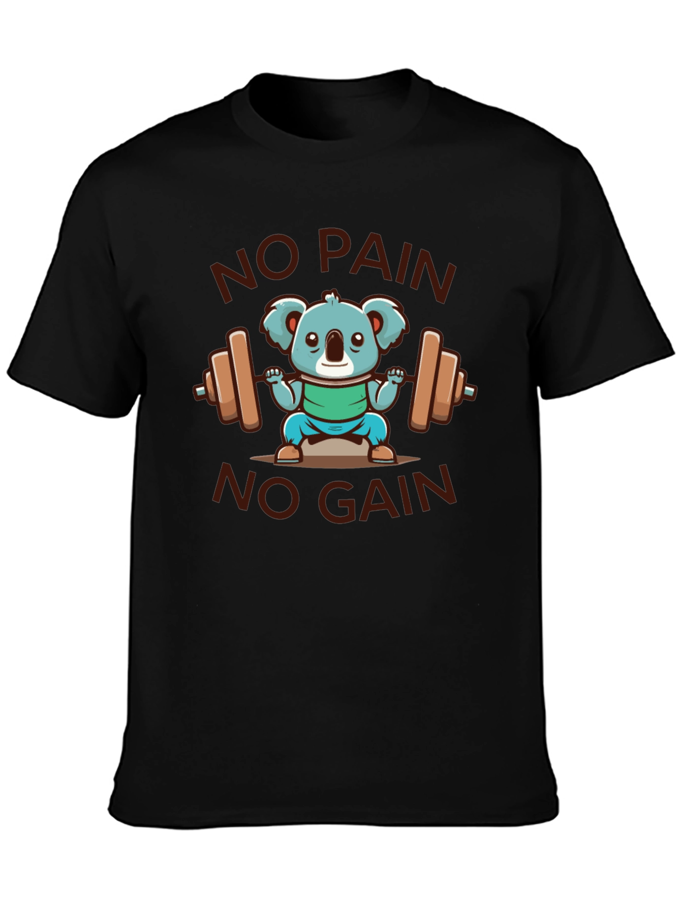 Koala Lifting Weights Graphic T-Shirt