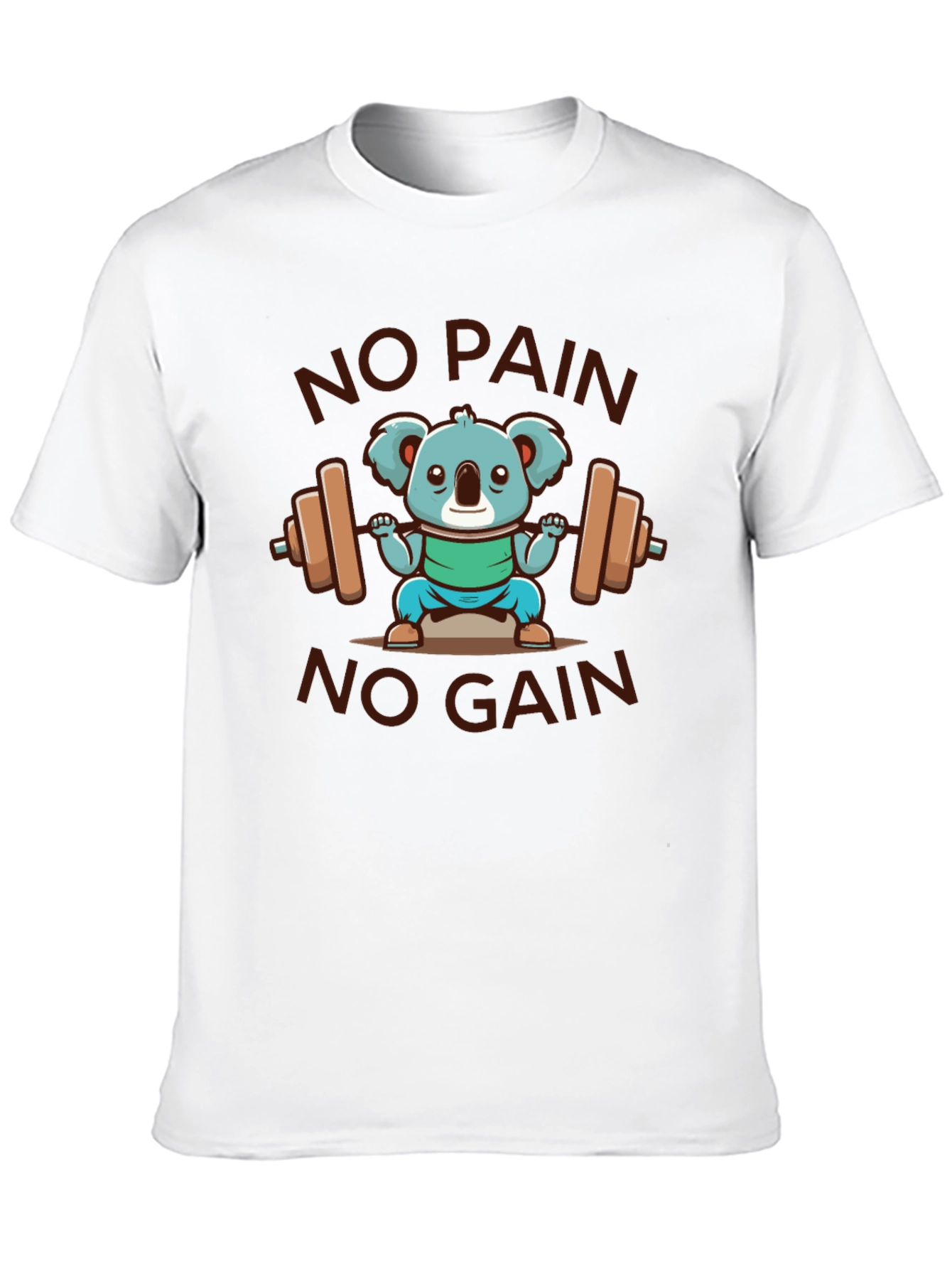 Koala Lifting Weights Graphic T-Shirt