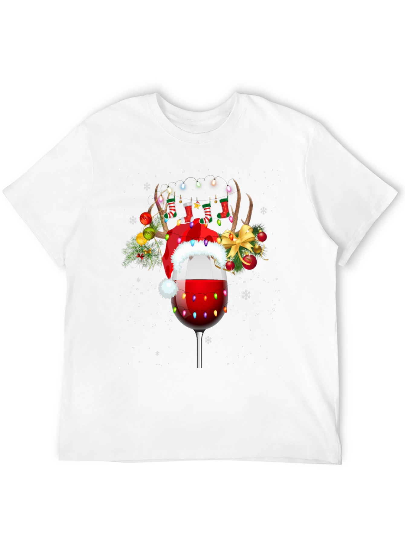 Festive Wine Glass Christmas T-Shirt