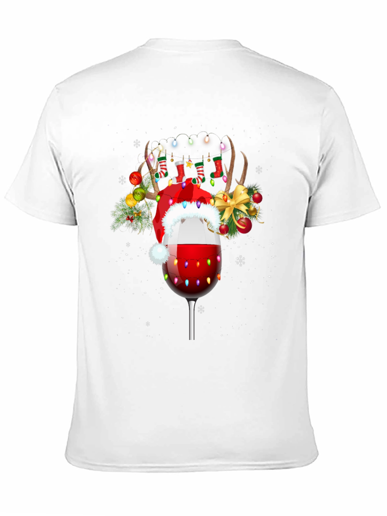 Festive Wine Glass Christmas T-Shirt