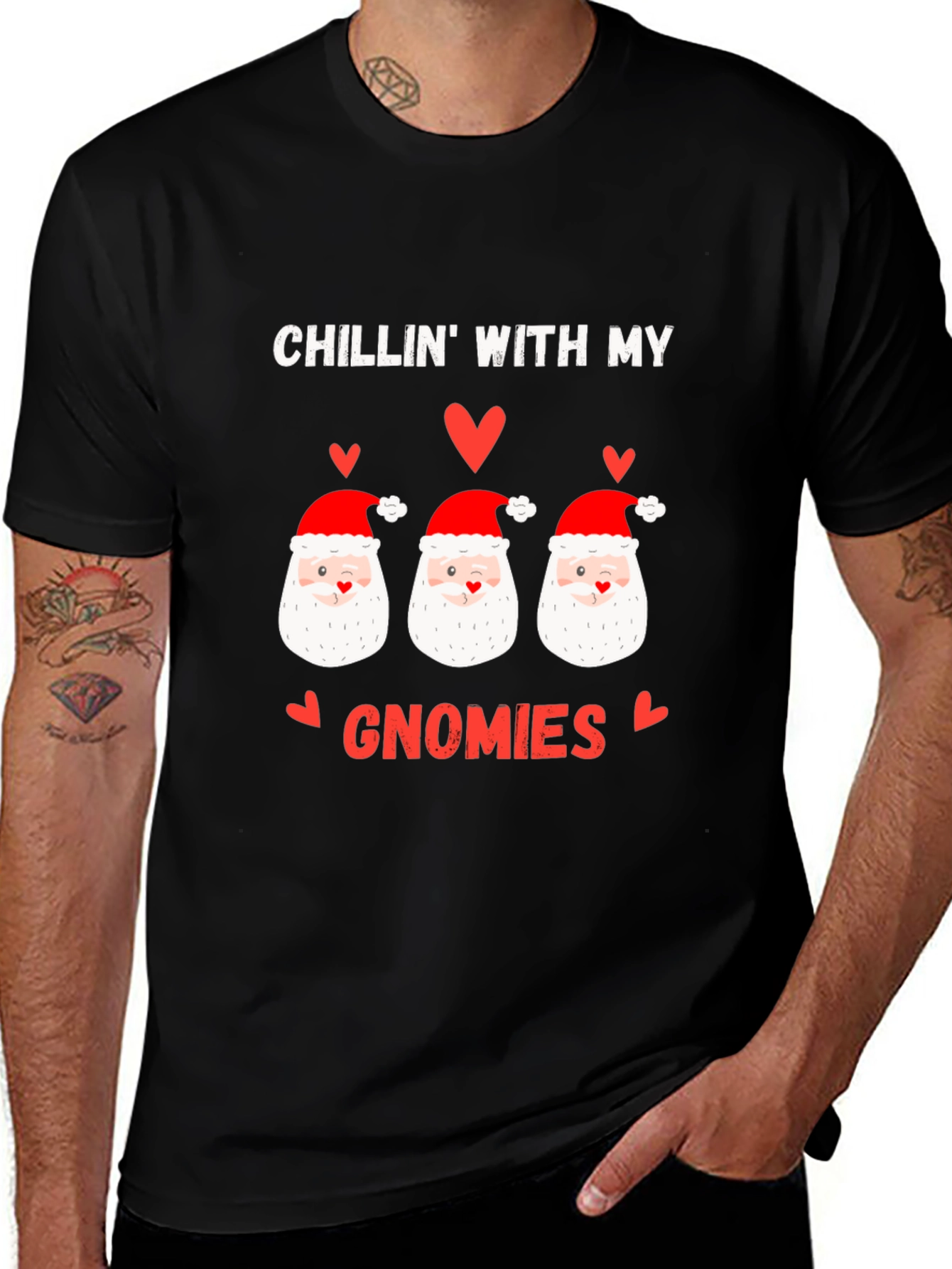 Chillin With My Gnomies Christmas T-Shirt