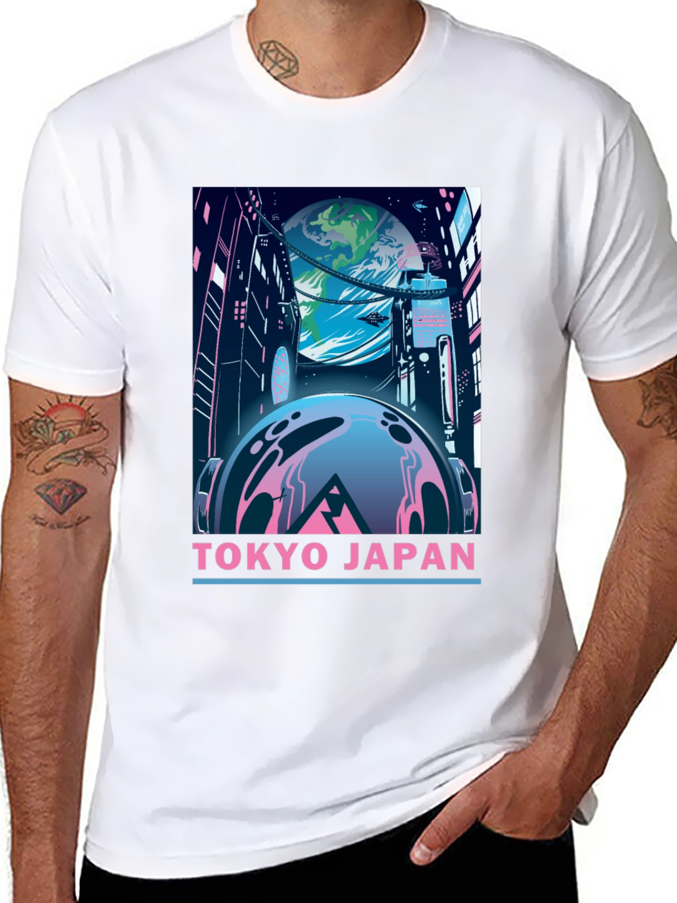 Tokyo Japan Graphic T-Shirt - Retro Sci-Fi Style