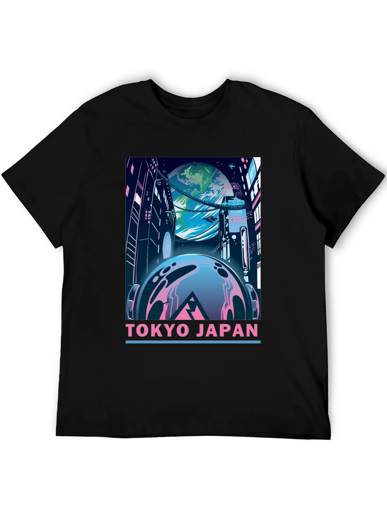 Tokyo Japan Graphic T-Shirt - Retro Sci-Fi Style