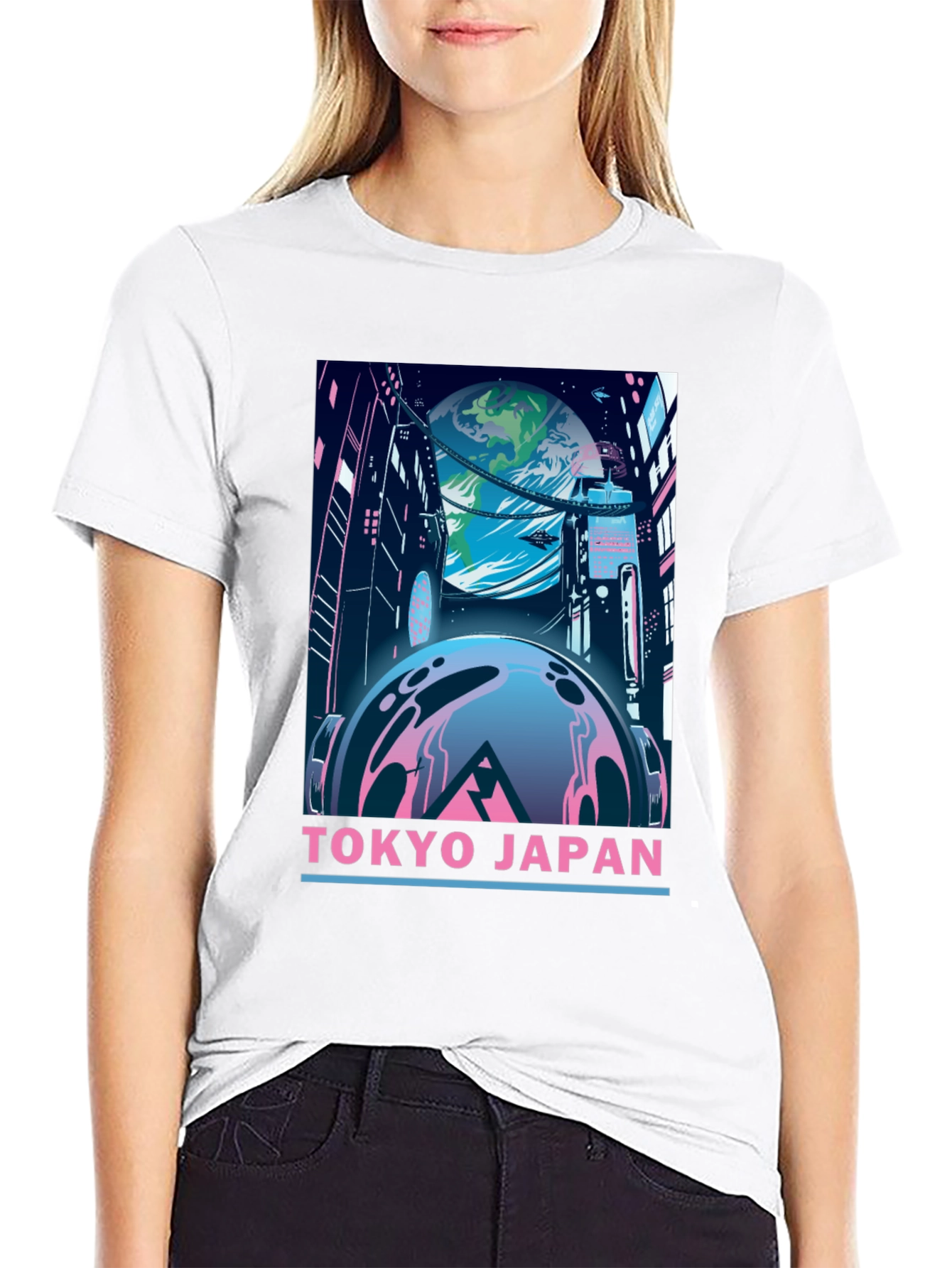 Tokyo Japan Graphic T-Shirt - Retro Sci-Fi Style