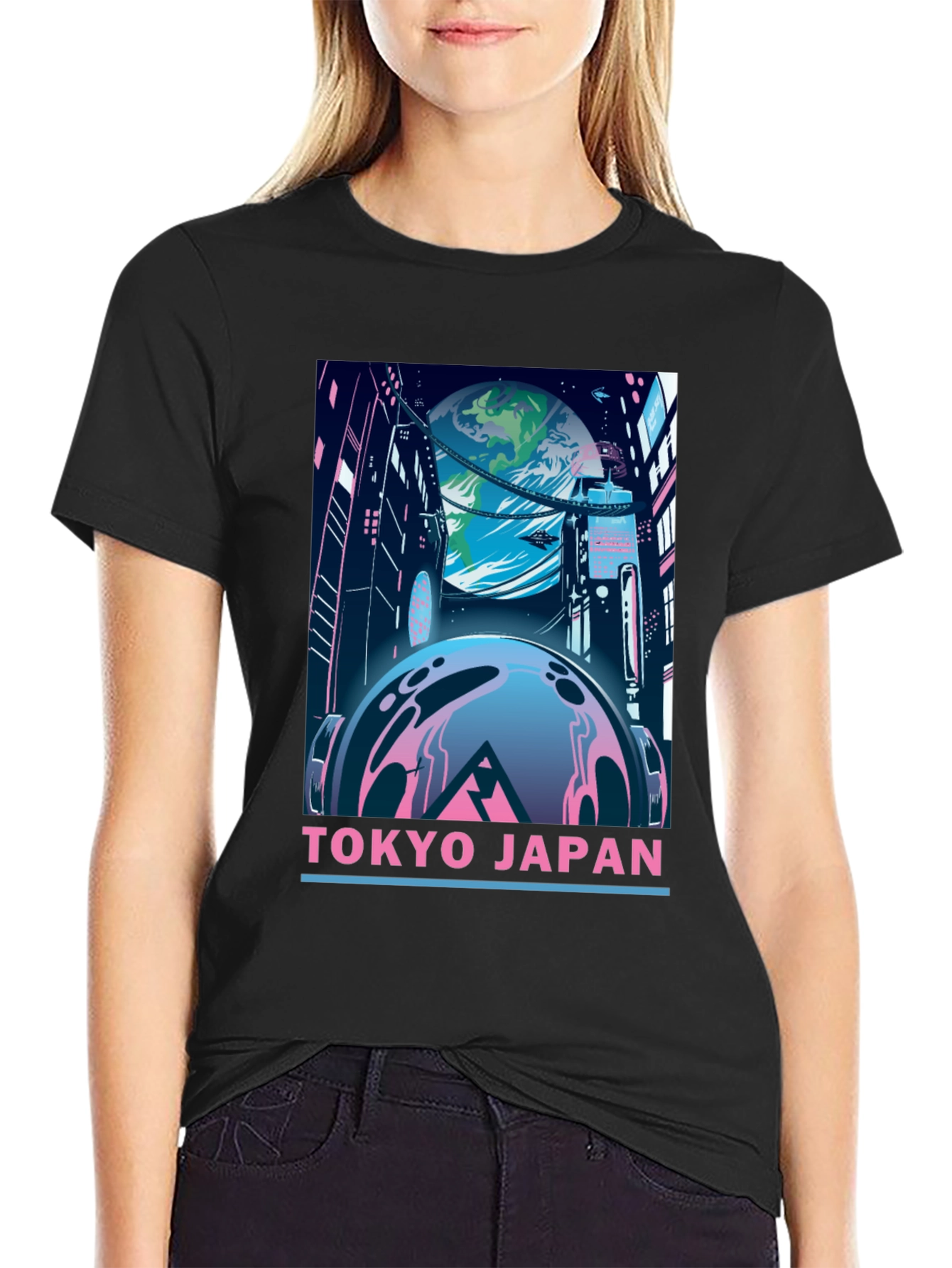 Tokyo Japan Graphic T-Shirt - Retro Sci-Fi Style