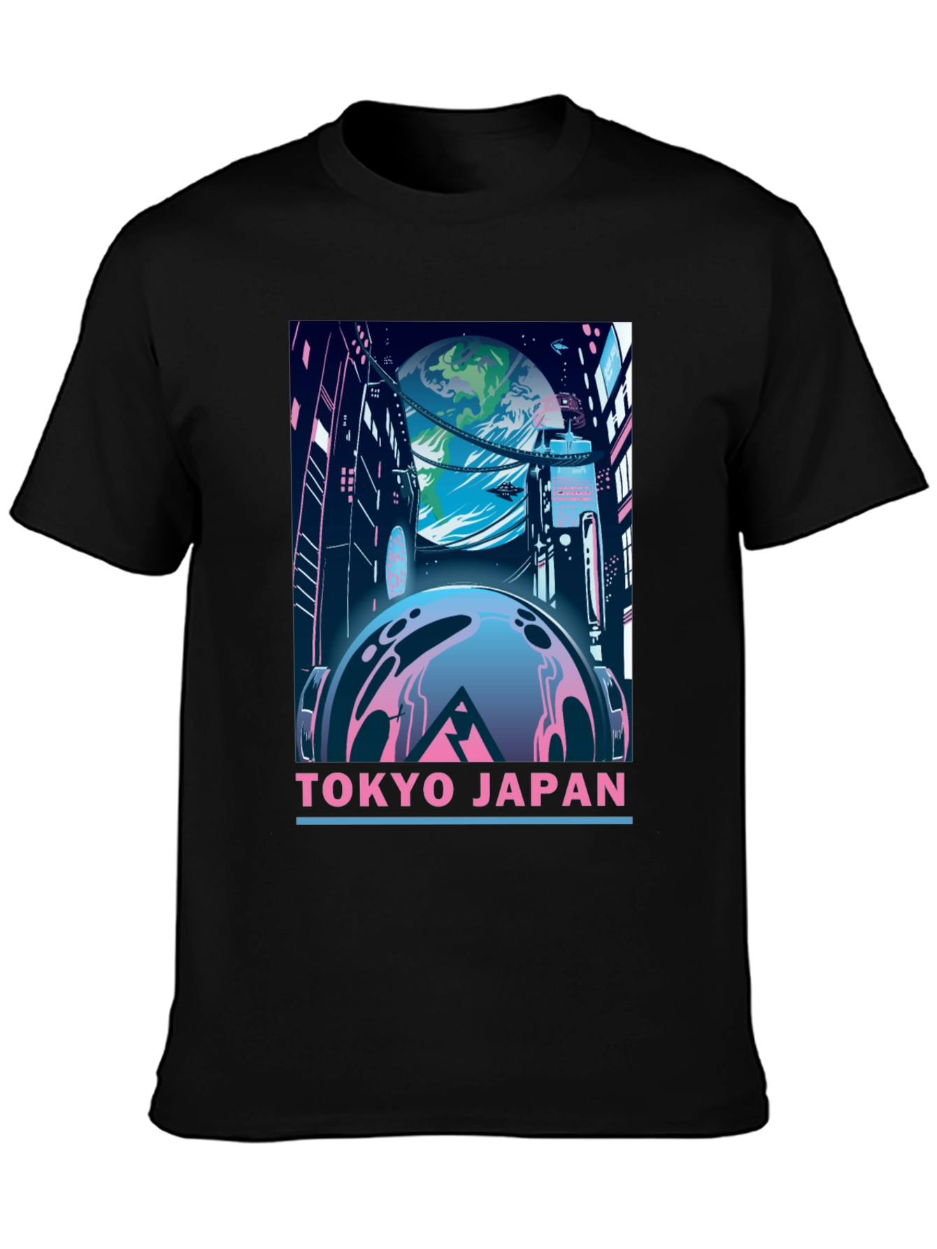 Tokyo Japan Graphic T-Shirt - Retro Sci-Fi Style