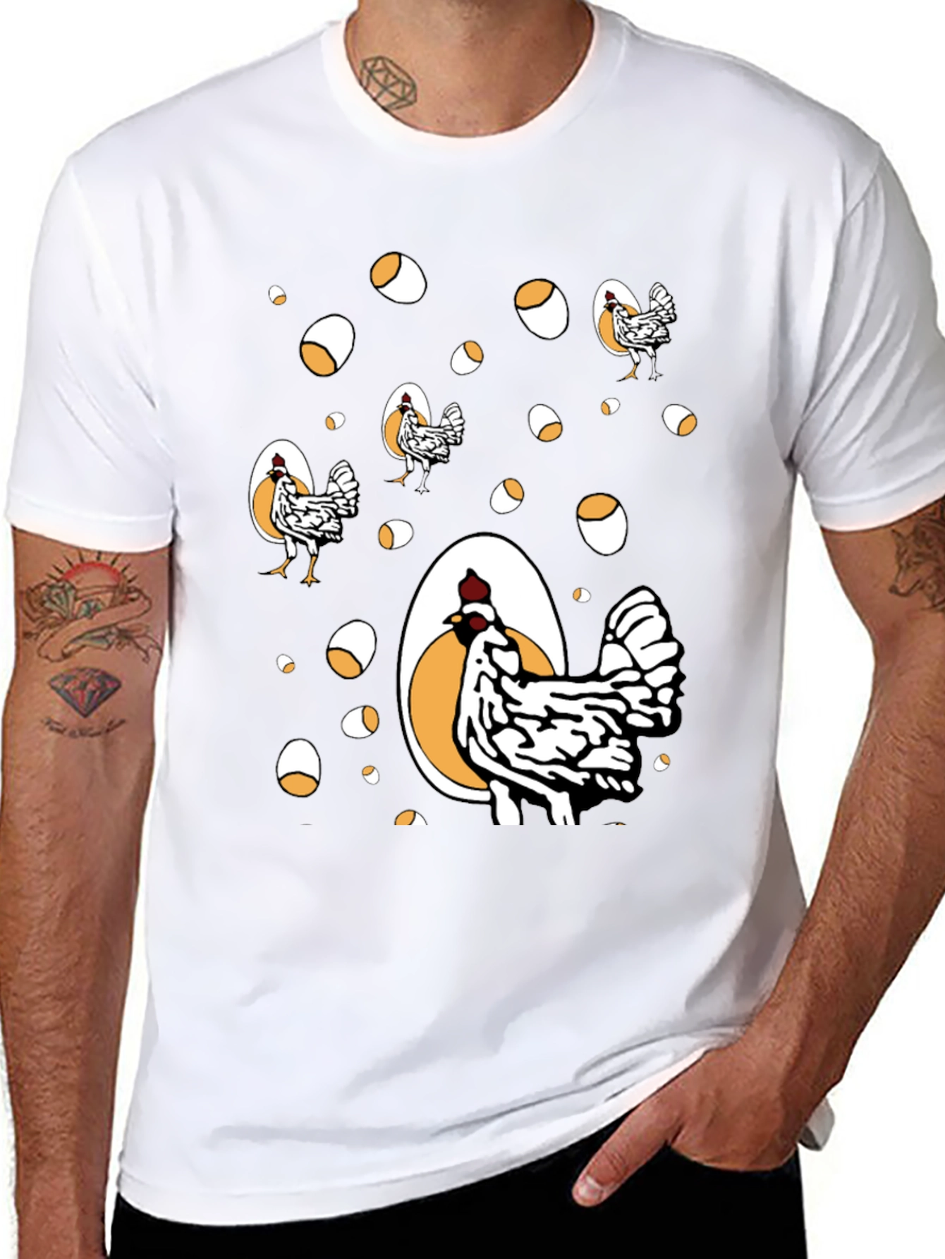 Funny Chicken & Egg Graphic Tee