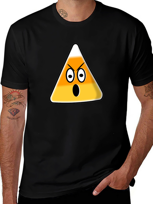Angry Candy Corn Graphic T-Shirt - Halloween Fun