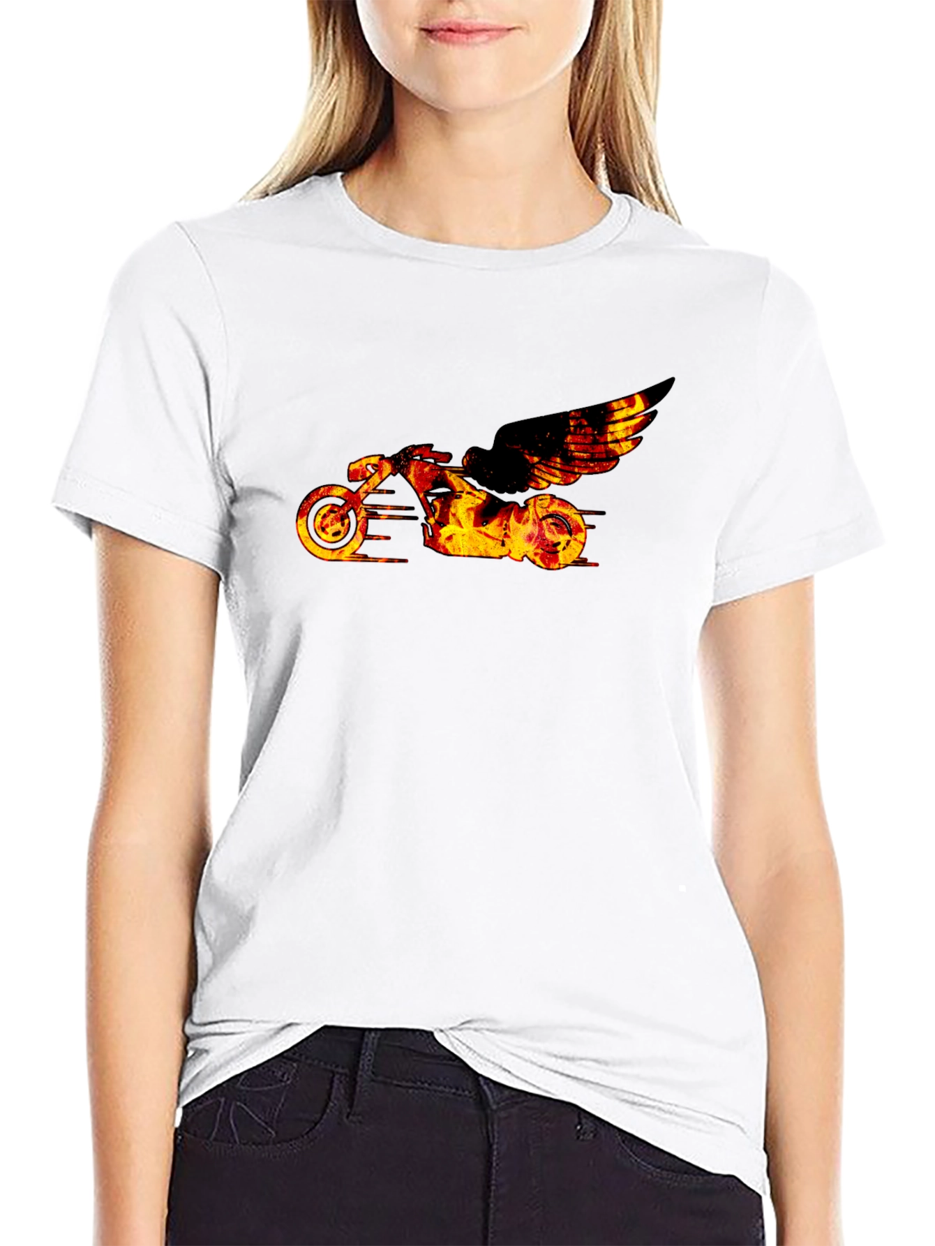 Fiery Motorcycle Graphic Tee