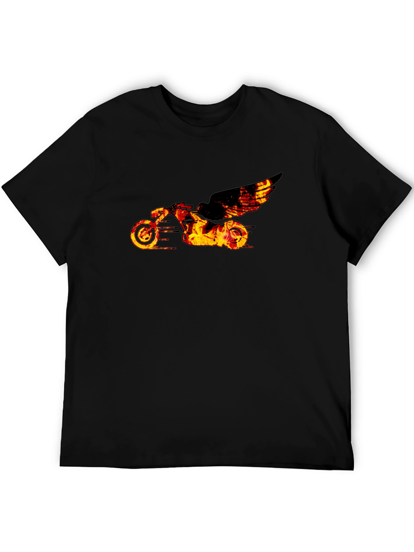 Fiery Motorcycle Graphic Tee
