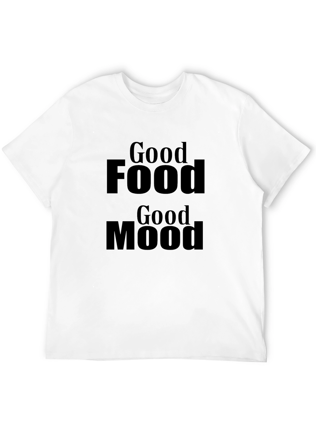 Good Food Good Mood Black T-Shirt