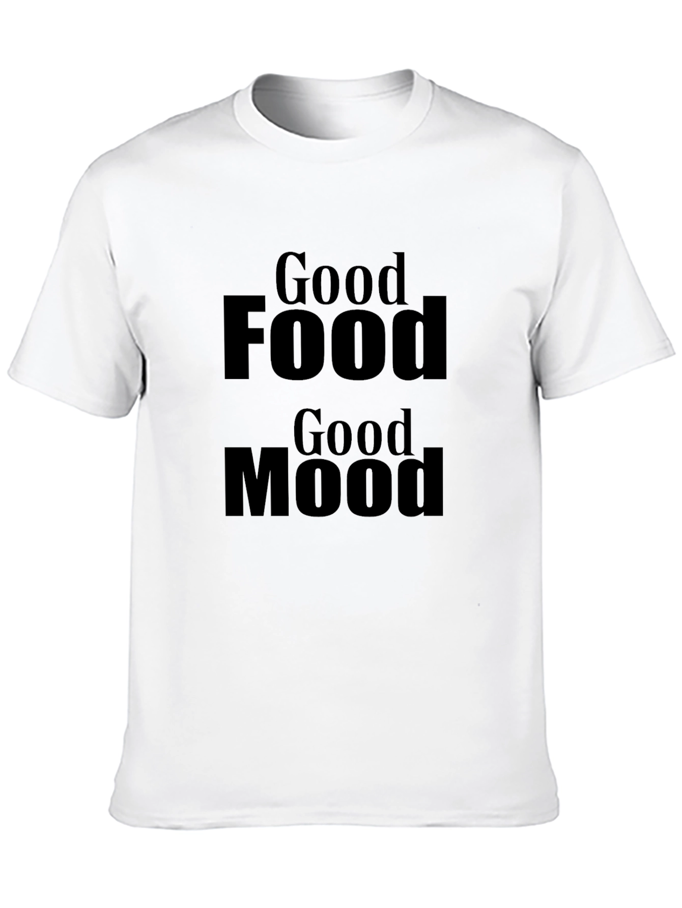 Good Food Good Mood Black T-Shirt