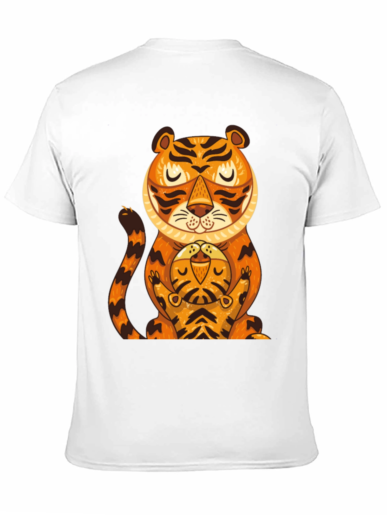 Tiger & Cub Graphic Tee - Black Cotton T-Shirt