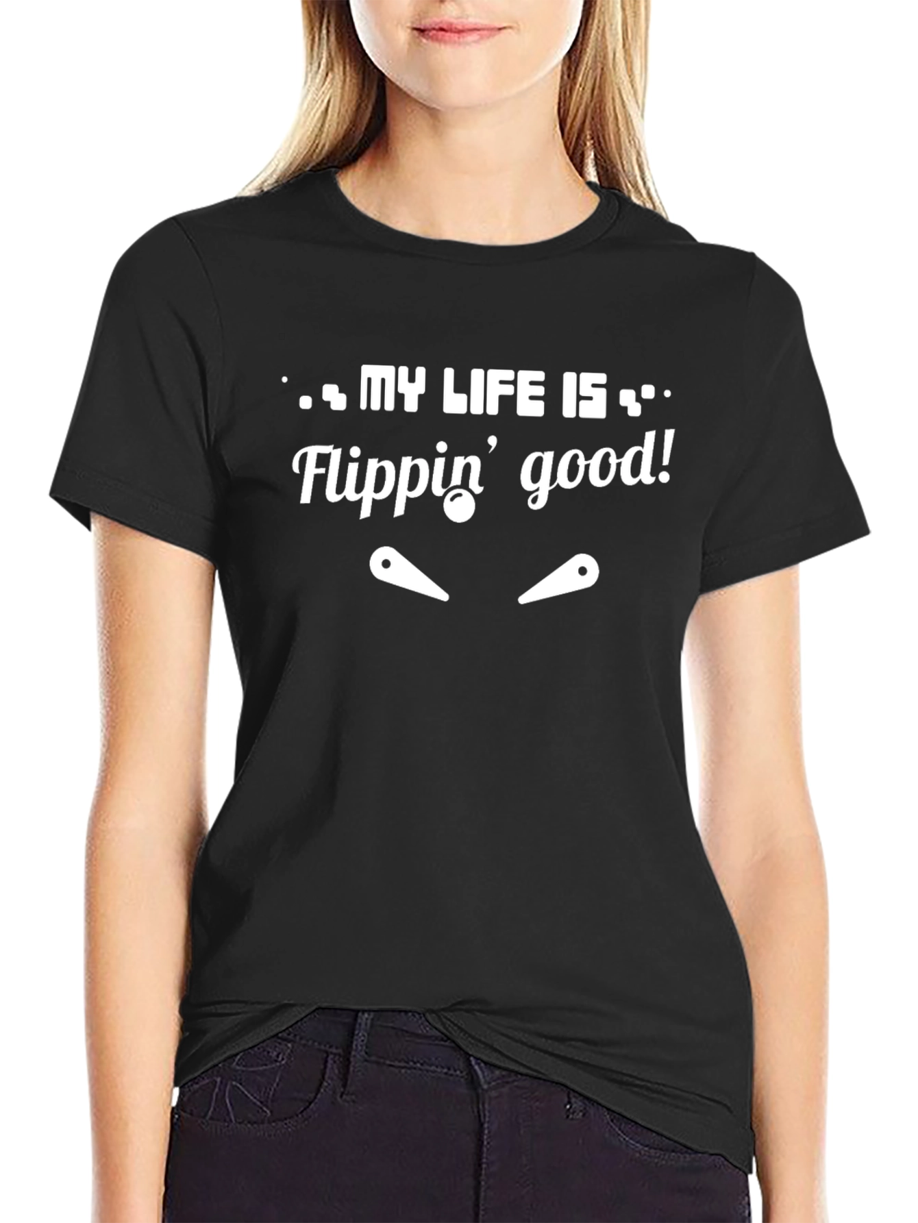 My Life Is Flippin Good Black T-Shirt